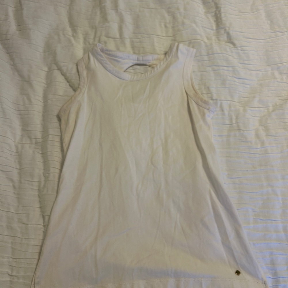 Kate Spade Cream Sleeveless Bow Top